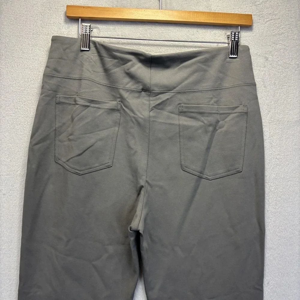 NWT Halara‎ Flare Leggings Stretch Pants Womens L Gray Pull On Stretch Pockets